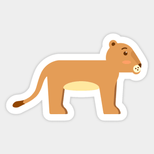 Happy lioness Sticker